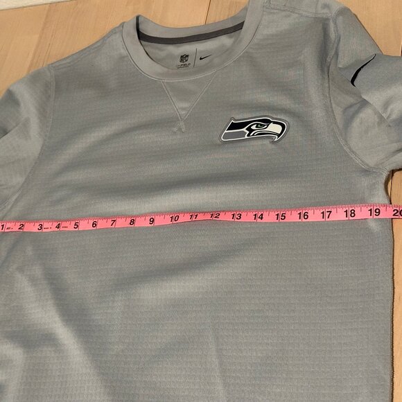 Nike Seattle Seahawks On-Field Pullover Crew in Wolf Grey - Picture 9 of 11